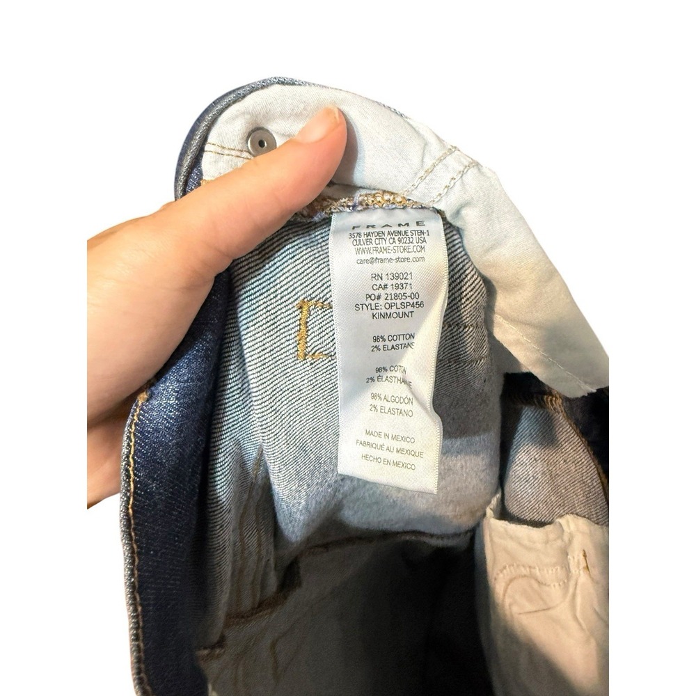FRAME Le Slim Palazzo Wide Leg High Rise Jeans in Kinmount Preppy Sz 30-$248 - Picture 4 of 7